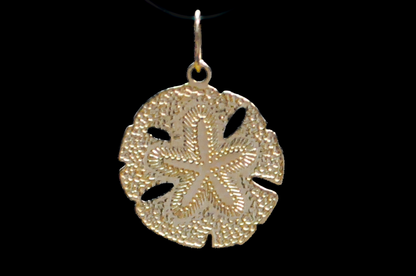 14 Karat Sand Dollar Charm - .23 Grams - 11 mm All Around - Stamped and Tested 14 Kt - Mariner Life Charms