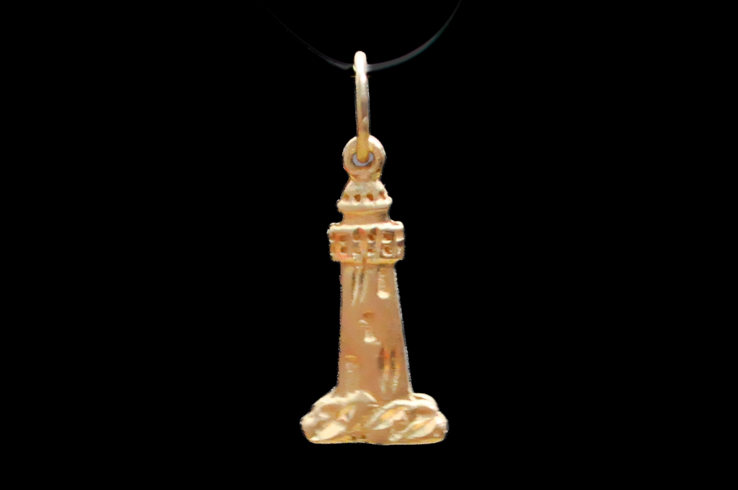 14 Karat Lighthouse Charm - .62 Grams - Stamped and Tested 14 Kt - Nautical Life Charm
