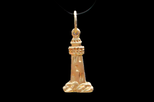 14 Karat Lighthouse Charm - .62 Grams - Stamped and Tested 14 Kt - Nautical Life Charm
