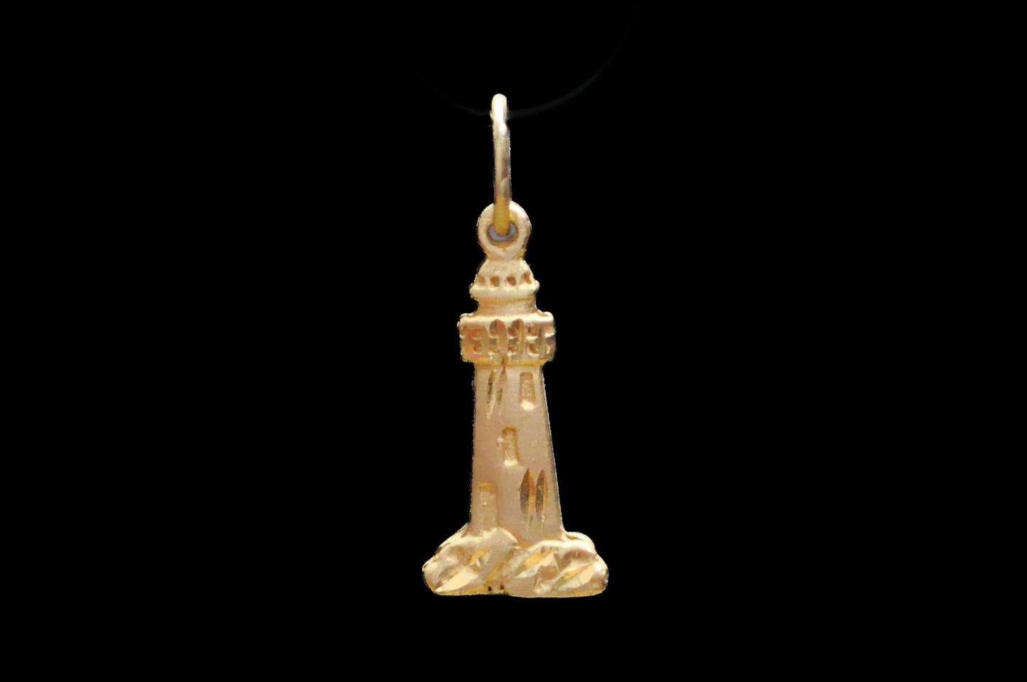 14 Karat Lighthouse Charm - .62 Grams - Stamped and Tested 14 Kt - Nautical Life Charm