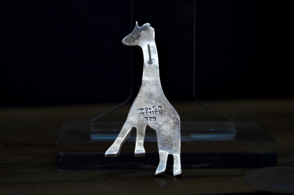Taxco Sterling Silver Giraffe Earrings - Stamped and Tested Sterling Silver - Unique Giraffe Design - No Earring Backs