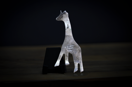 Taxco Sterling Silver Giraffe Earrings - Stamped and Tested Sterling Silver - Unique Giraffe Design - No Earring Backs