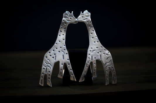 Taxco Sterling Silver Giraffe Earrings - Stamped and Tested Sterling Silver - Unique Giraffe Design - No Earring Backs