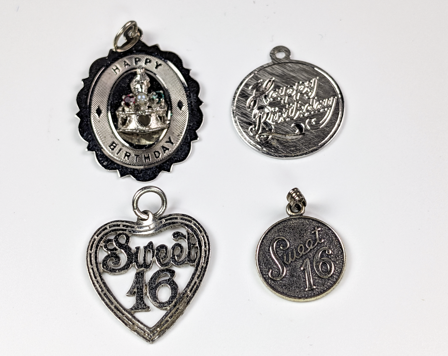 Lot of Sterling Silver Birthday Charms - Choose by Charm! - Stamped and Tested Sterling - Birthday Cakes - Sweet 16