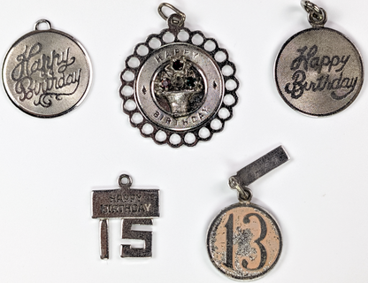 Lot of Sterling Silver Birthday Charms - Choose by Charm! - Stamped and Tested Sterling - Birthday Cakes - Sweet 16