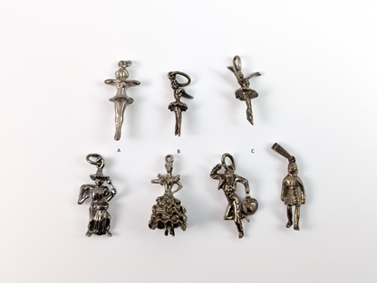 Sterling Silver Music/The Arts Charms - Choose by Charm! - Stamped and Tested Sterling - Dancing, Instruments, Music Notes