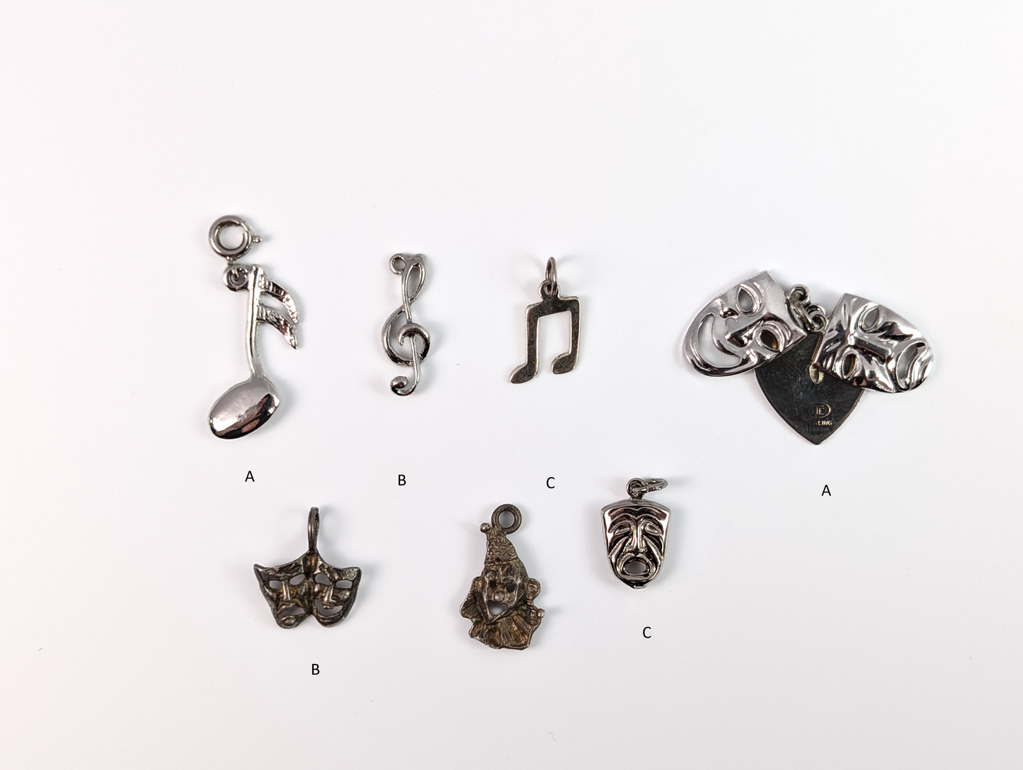 Sterling Silver Music/The Arts Charms - Choose by Charm! - Stamped and Tested Sterling - Dancing, Instruments, Music Notes