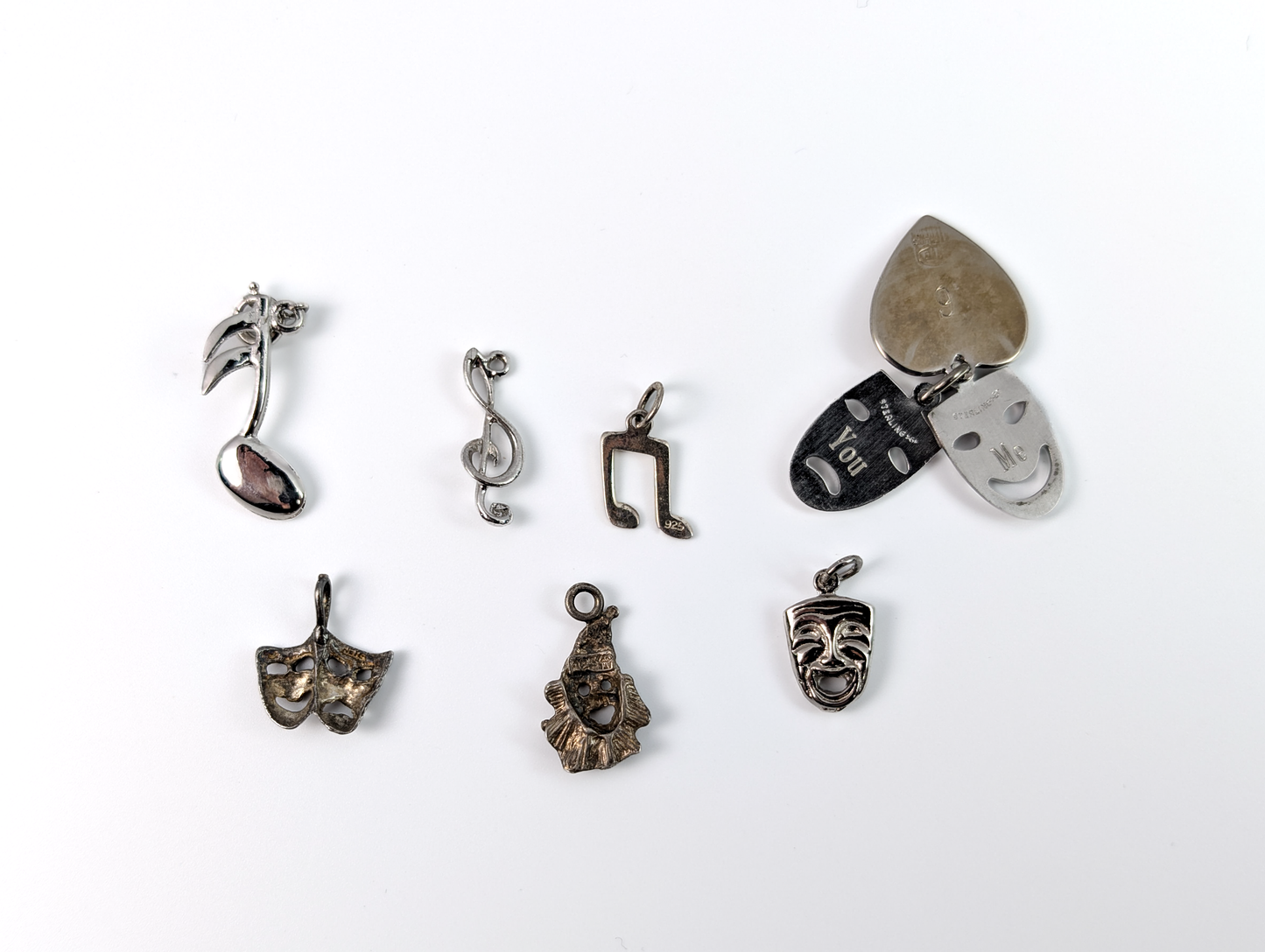 Sterling Silver Music/The Arts Charms - Choose by Charm! - Stamped and Tested Sterling - Dancing, Instruments, Music Notes