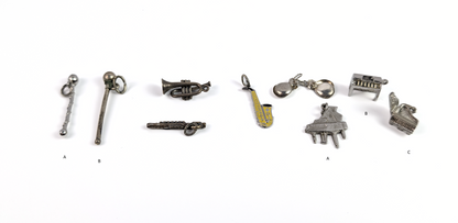 Sterling Silver Music/The Arts Charms - Choose by Charm! - Stamped and Tested Sterling - Dancing, Instruments, Music Notes