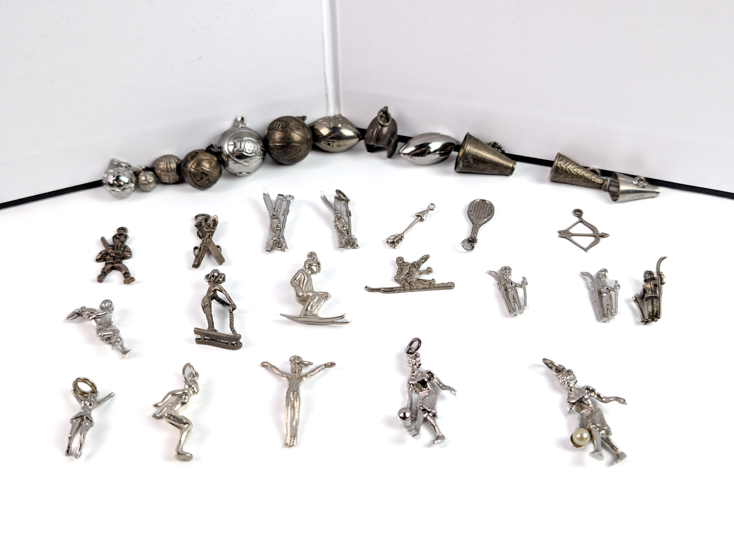 Sterling Silver Sports Charms - Choose by Charm! - Stamped and Tested Sterling - Olympics, Balls, Skiing