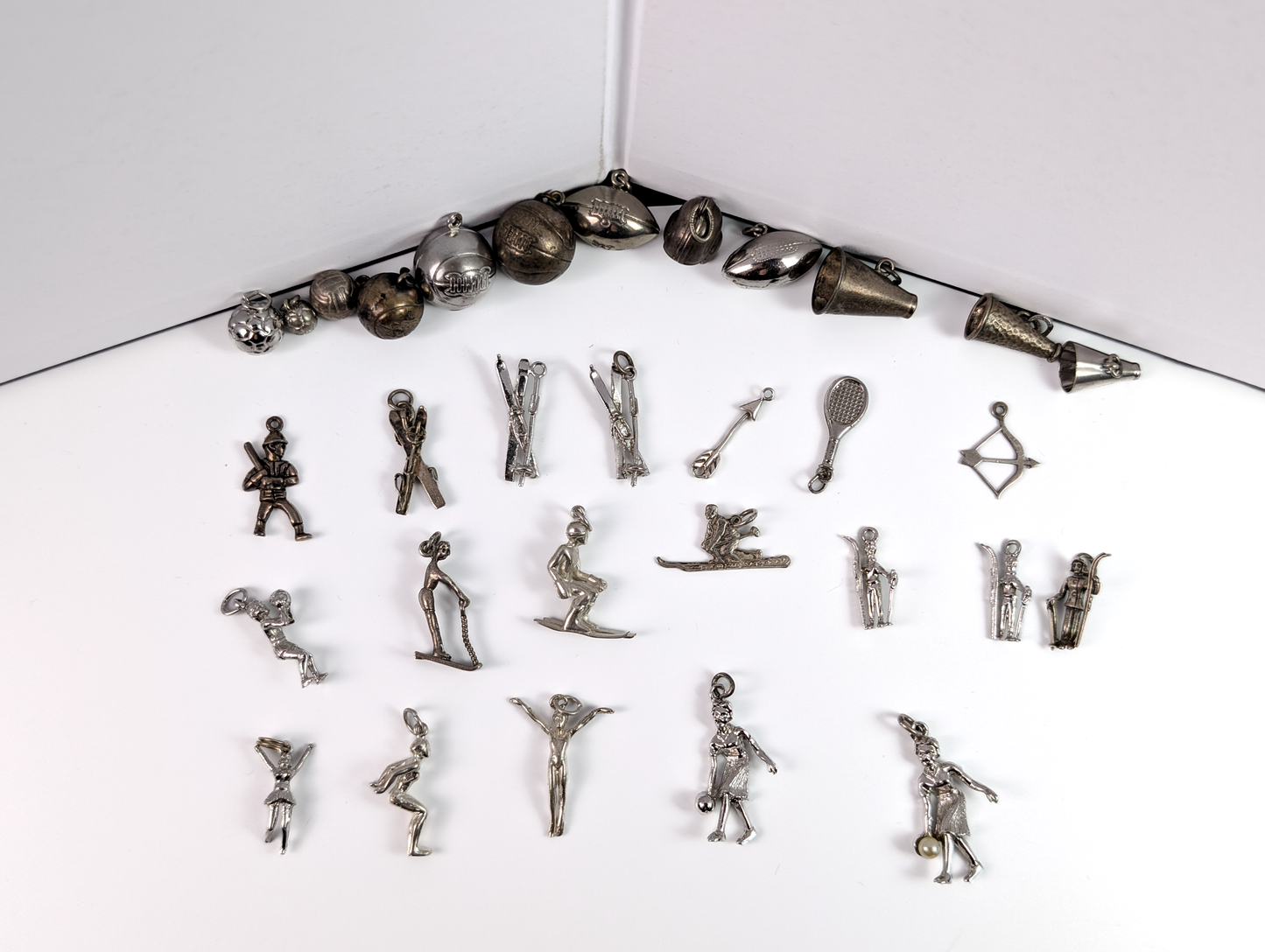 Sterling Silver Sports Charms - Choose by Charm! - Stamped and Tested Sterling - Olympics, Balls, Skiing