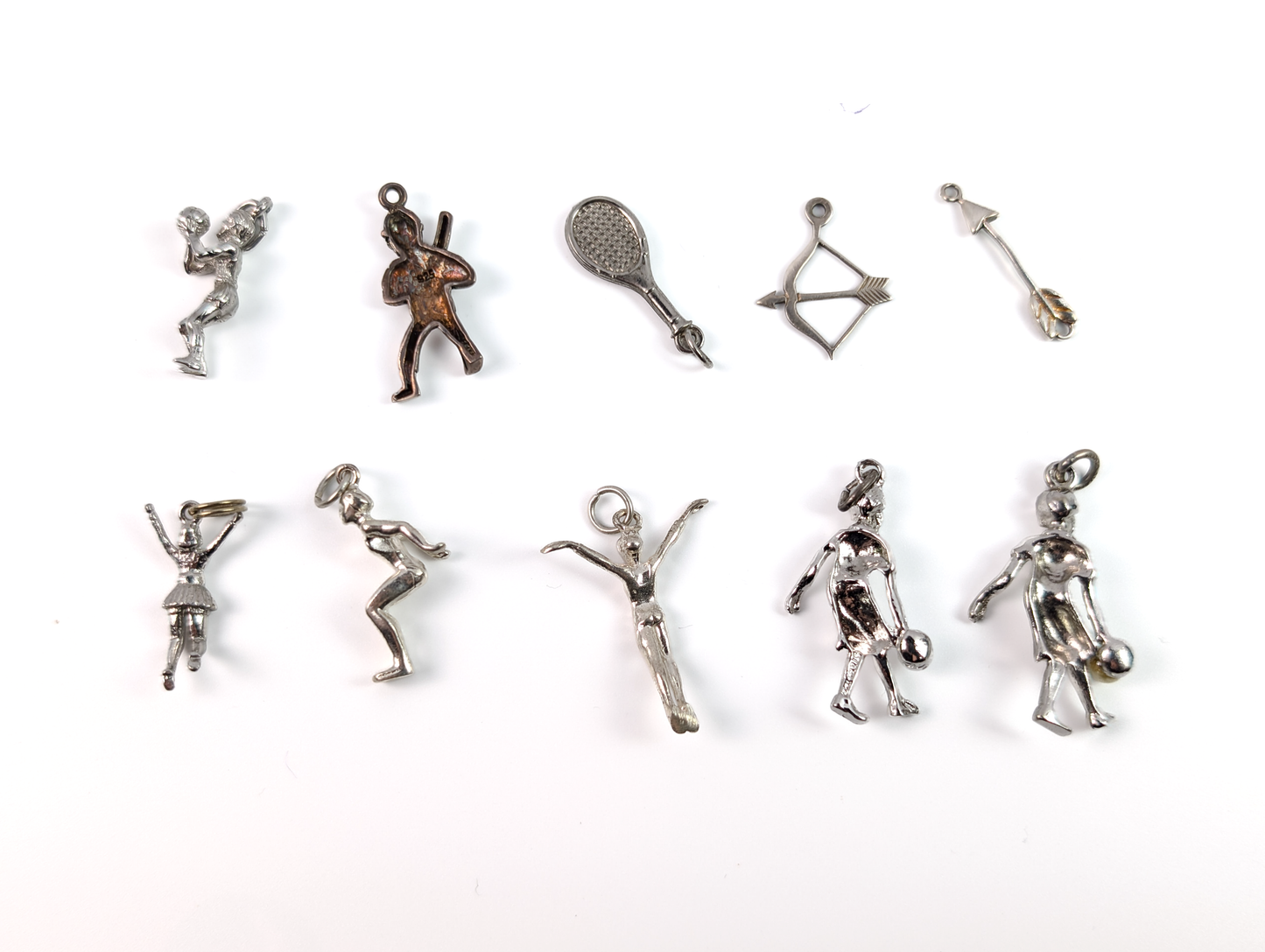 Sterling Silver Sports Charms - Choose by Charm! - Stamped and Tested Sterling - Olympics, Balls, Skiing