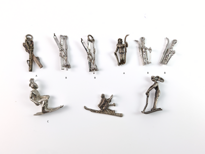 Sterling Silver Sports Charms - Choose by Charm! - Stamped and Tested Sterling - Olympics, Balls, Skiing