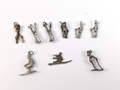 Sterling Silver Sports Charms - Choose by Charm! - Stamped and Tested Sterling - Olympics, Balls, Skiing