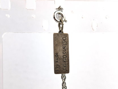 Beau Sterling "Do Unto Others" Golden Rule Ruler Charm - Stamped and Tested Sterling Silver - Treat Others the Way You Want to Be Treated