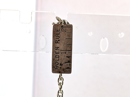 Beau Sterling "Do Unto Others" Golden Rule Ruler Charm - Stamped and Tested Sterling Silver - Treat Others the Way You Want to Be Treated