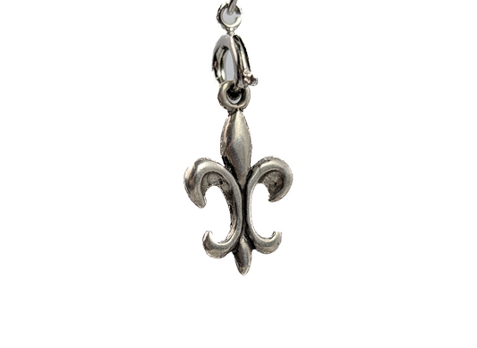 Vintage Fleur-De-Lis Charm - Stamped and tested Sterling Silver - French Royalty