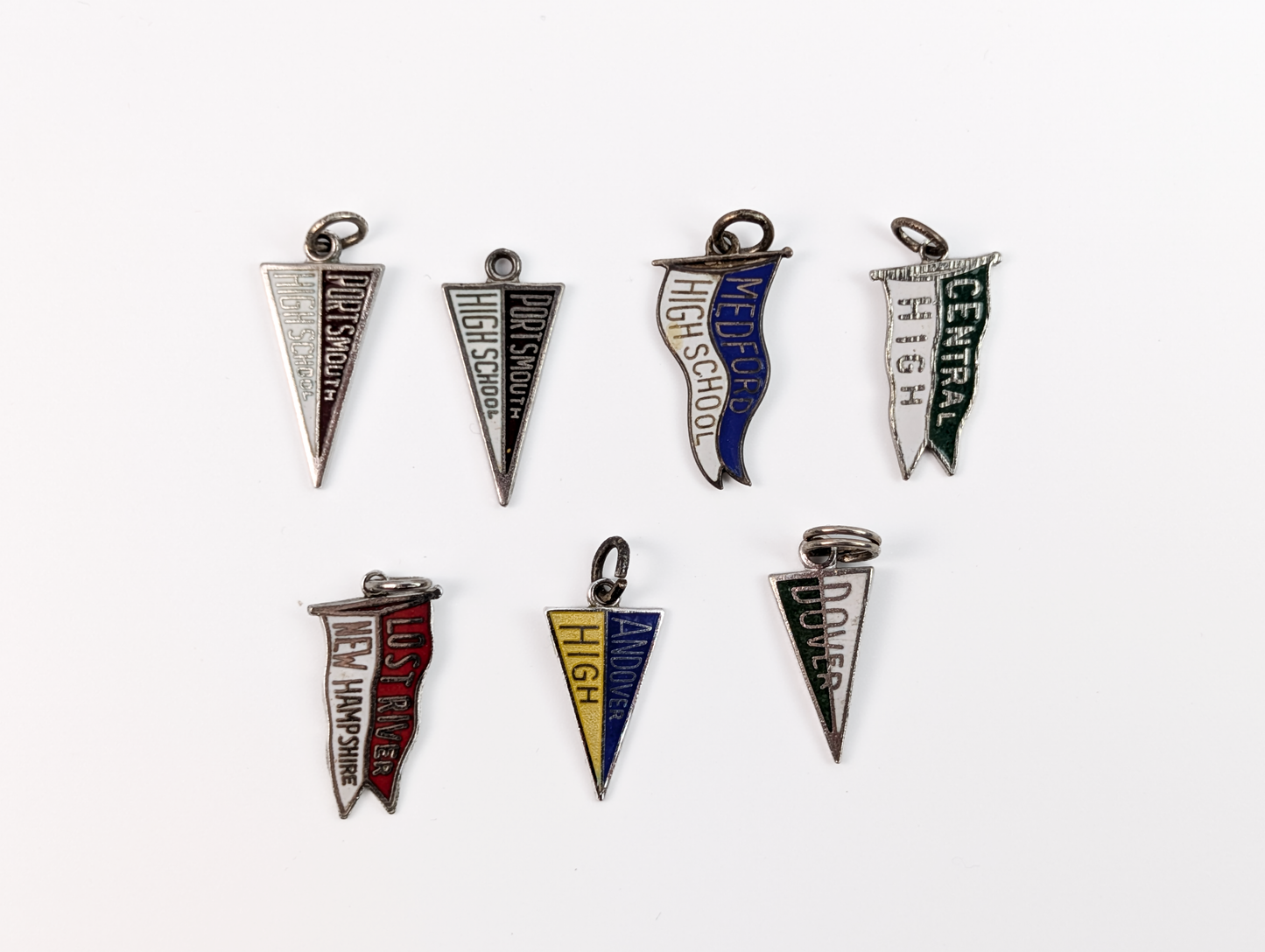 Sterling Silver Southern NH Northern Massachusetts Town High School Charms - Choose by Charm! - Stamped and Tested Sterling - Merrimack Valley, Seacoast Region