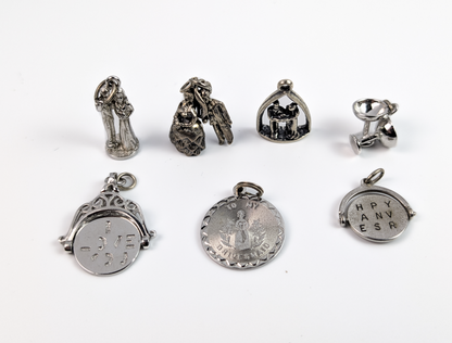 Sterling Silver Wedding/Anniversary Charms - Choose by Charm! - Stamped and Tested Sterling - Bride and Groom, Glasses, Anniversary