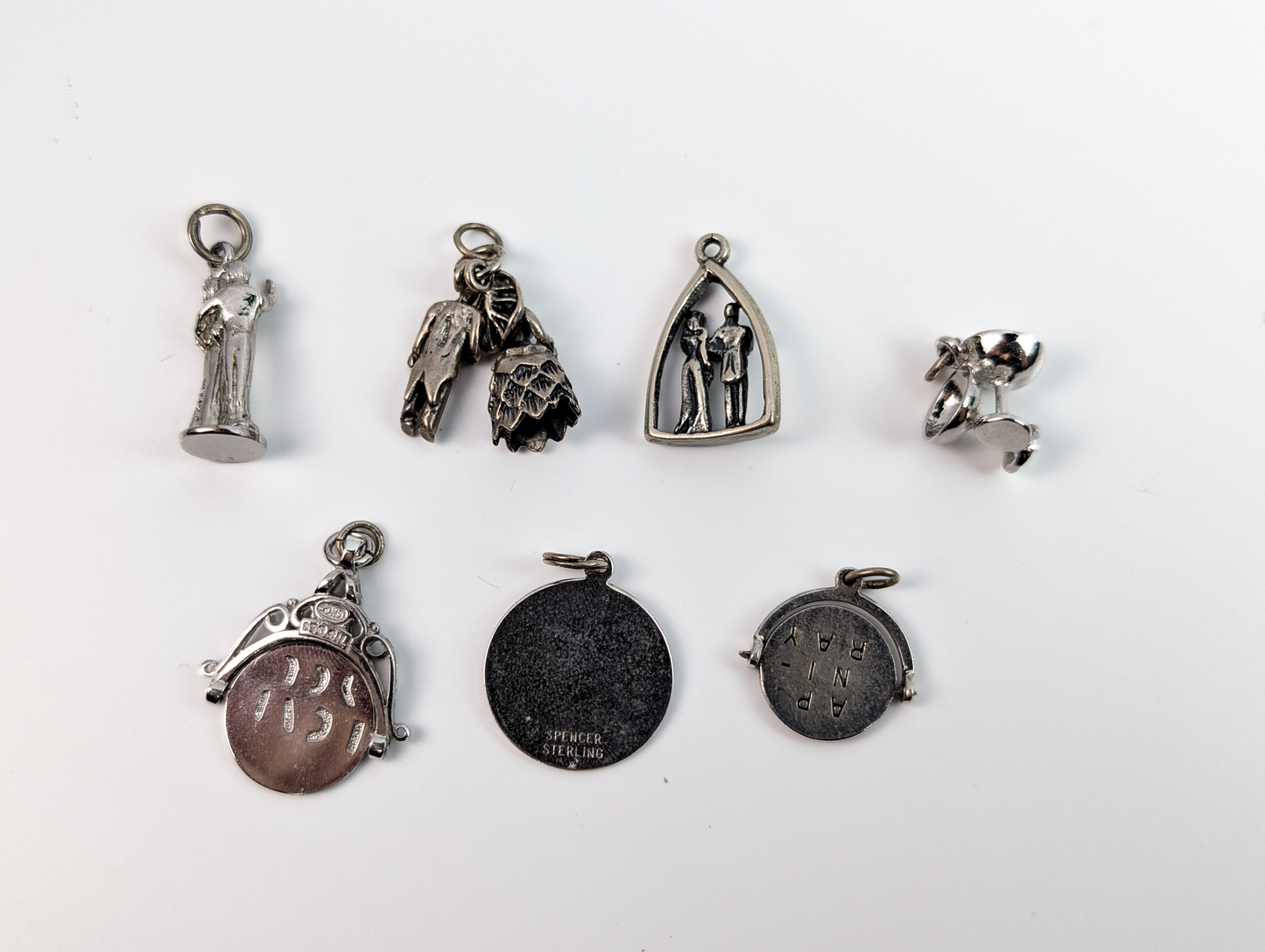 Sterling Silver Wedding/Anniversary Charms - Choose by Charm! - Stamped and Tested Sterling - Bride and Groom, Glasses, Anniversary