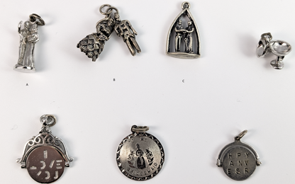 Sterling Silver Wedding/Anniversary Charms - Choose by Charm! - Stamped and Tested Sterling - Bride and Groom, Glasses, Anniversary