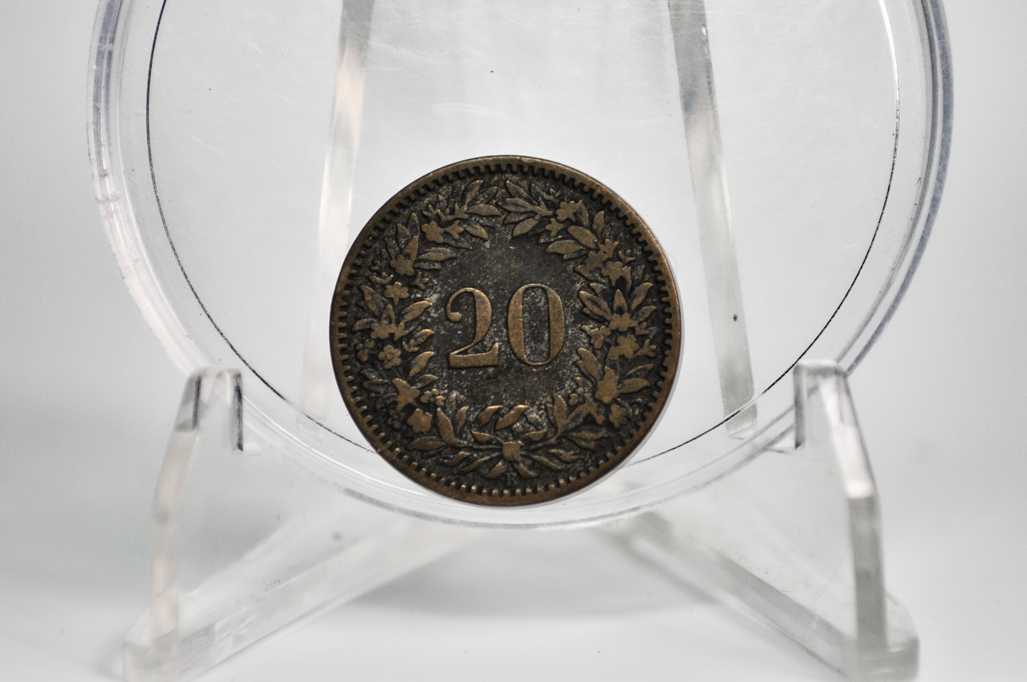 1859 Switzerland 20 Rappen - 1859 B Helvetica 20 Rappen - Swiss 20 Rappen 1859, Great Coin