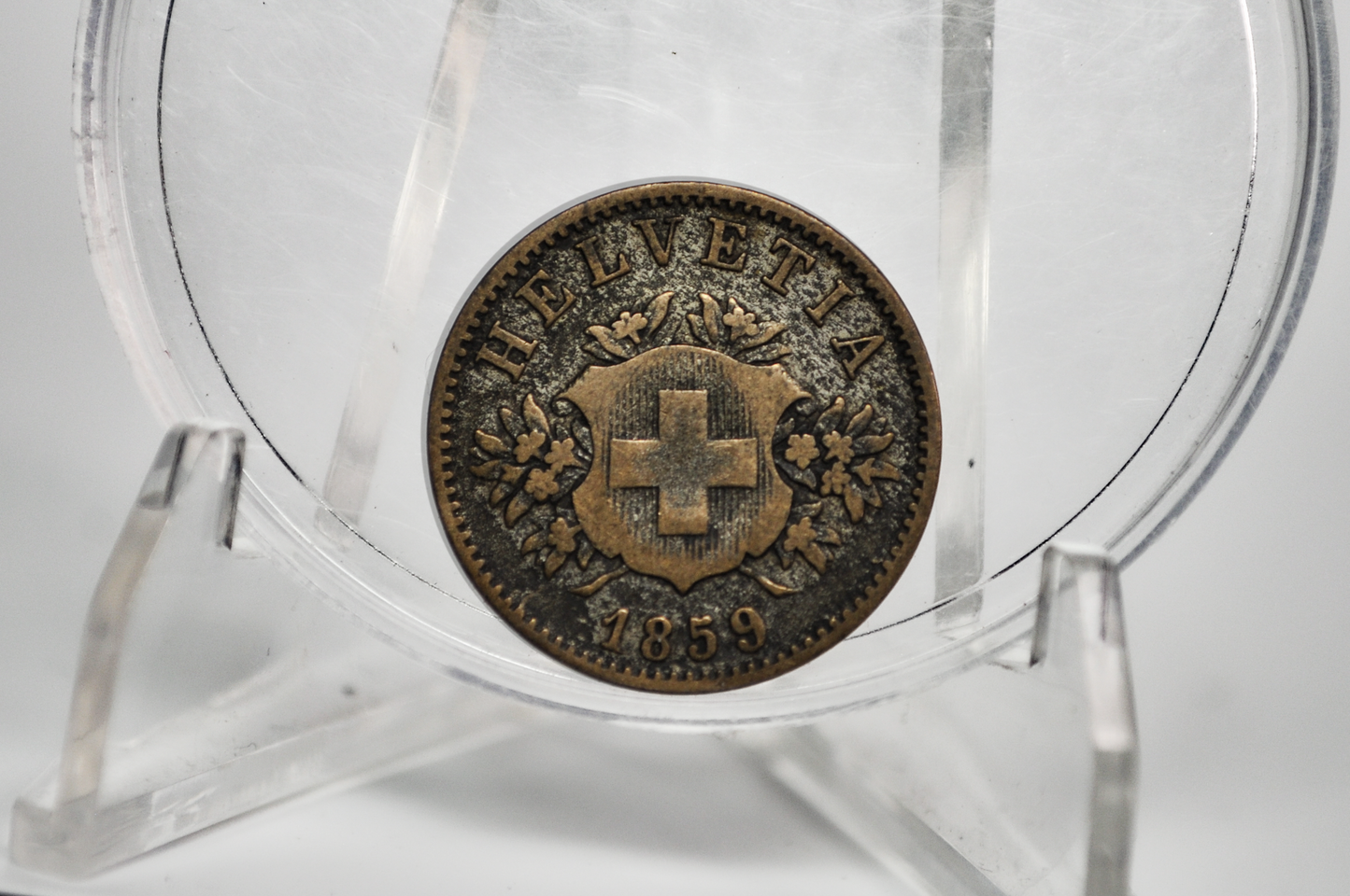 1859 Switzerland 20 Rappen - 1859 B Helvetica 20 Rappen - Swiss 20 Rappen 1859, Great Coin
