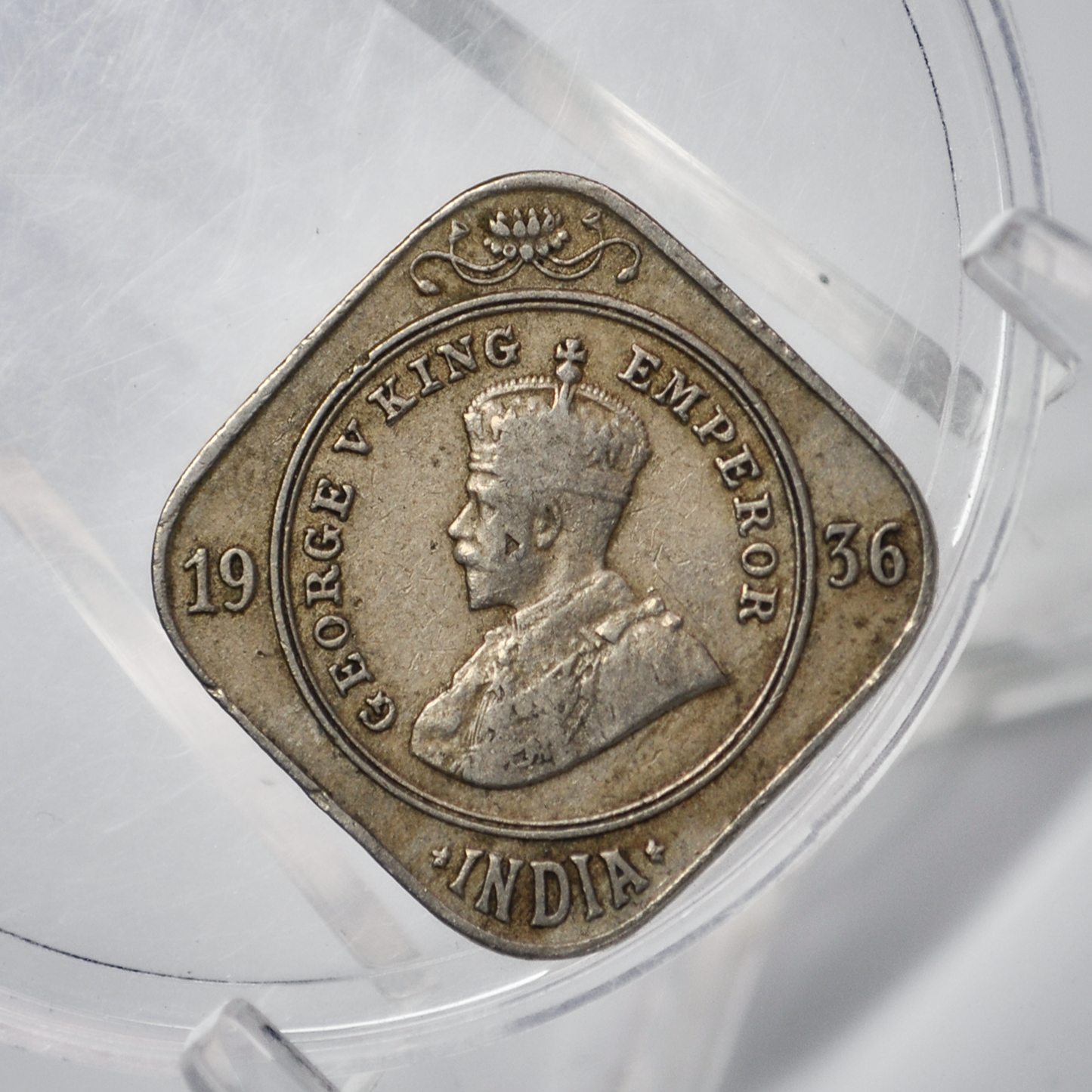India 2 Annas 1936 - VF/XF Condition - 1936 India 2 Annas - King George V