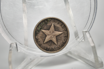 1915 Cuba Diez Centavo - First Republic of Cuba - Cuba 10 Centavo