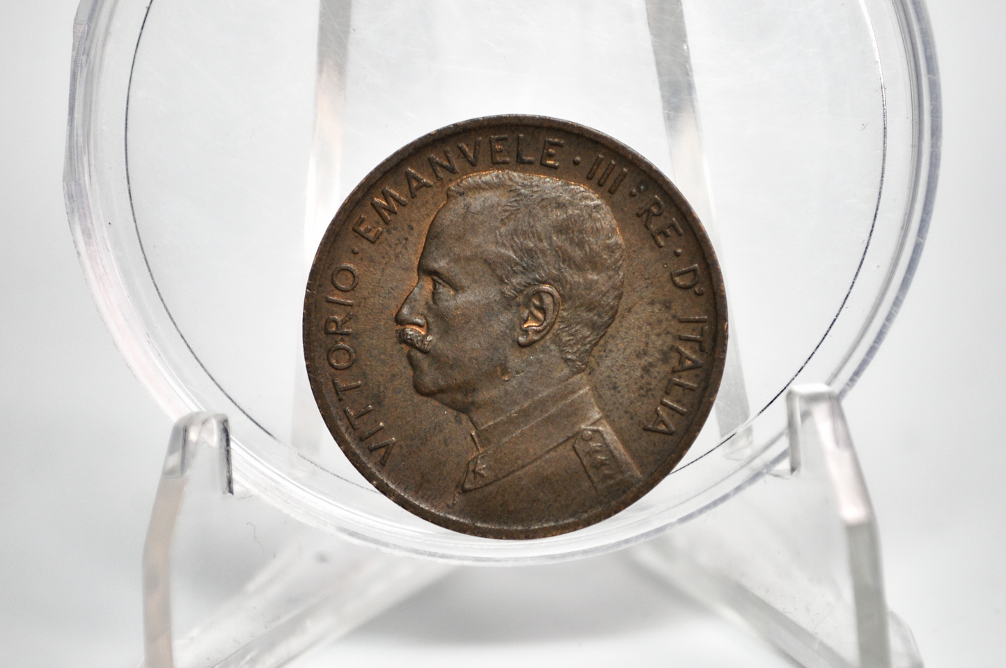 Rare 1909 Italian 5 Centesimo - UNC/Choice UNC - 1909 Five Cent Coin Italy - Vittorio Emanuele II - Copper - 1909 5 Cent