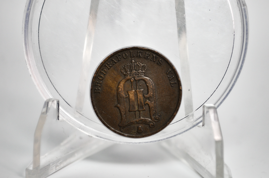 Rarer Year 1883 Swedish 2 Ore Coin - VF - 1883 Sweden Two Ore, Great for Birthdays, Jewelry, Collections, Sweden 2 Ore