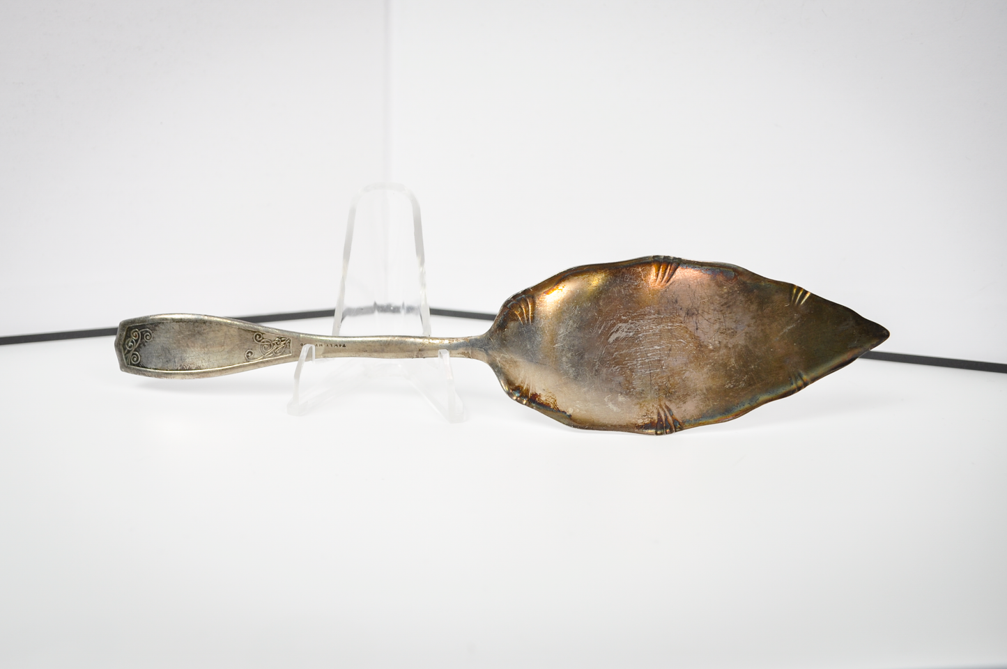 Vintage Towle Silversmiths Floral Engraved Pastry Server - Tested .900 Coin Silver - Ornate Design - Dinner Parties