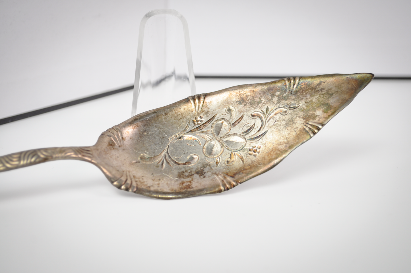 Vintage Towle Silversmiths Floral Engraved Pastry Server - Tested .900 Coin Silver - Ornate Design - Dinner Parties