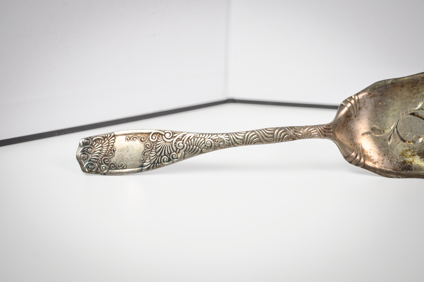 Vintage Towle Silversmiths Floral Engraved Pastry Server - Tested .900 Coin Silver - Ornate Design - Dinner Parties