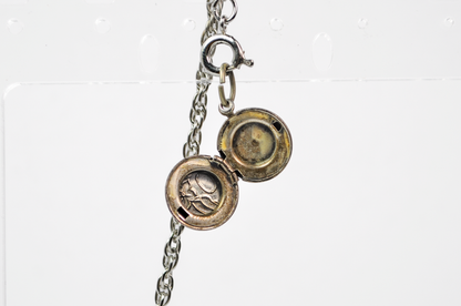 Vintage Beau Sterling Silver Floral Locket Charm - Stamped and Tested Sterling Silver - Beautiful Floral Design - Does Not Clasp