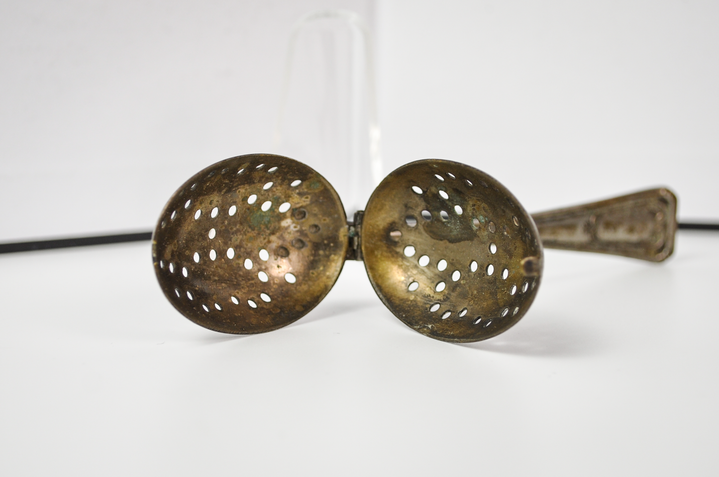 Antique E&JB Tea Infuser Spoon Strainer - Tested Silverplate - Unique Tea Infuser