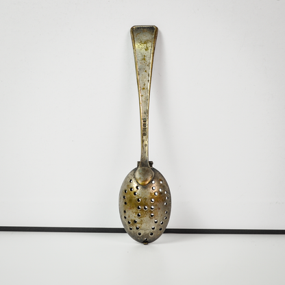 Antique E&JB Tea Infuser Spoon Strainer - Tested Silverplate - Unique Tea Infuser