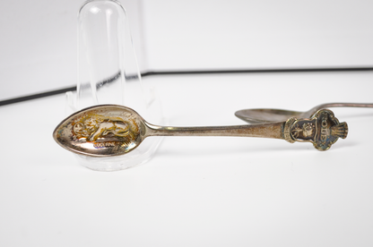 Vintage Set of 2 Lucerne Rolex Tea Spoons - Tested Silverplate - Rolex Bucherer - Slightly Different Designs