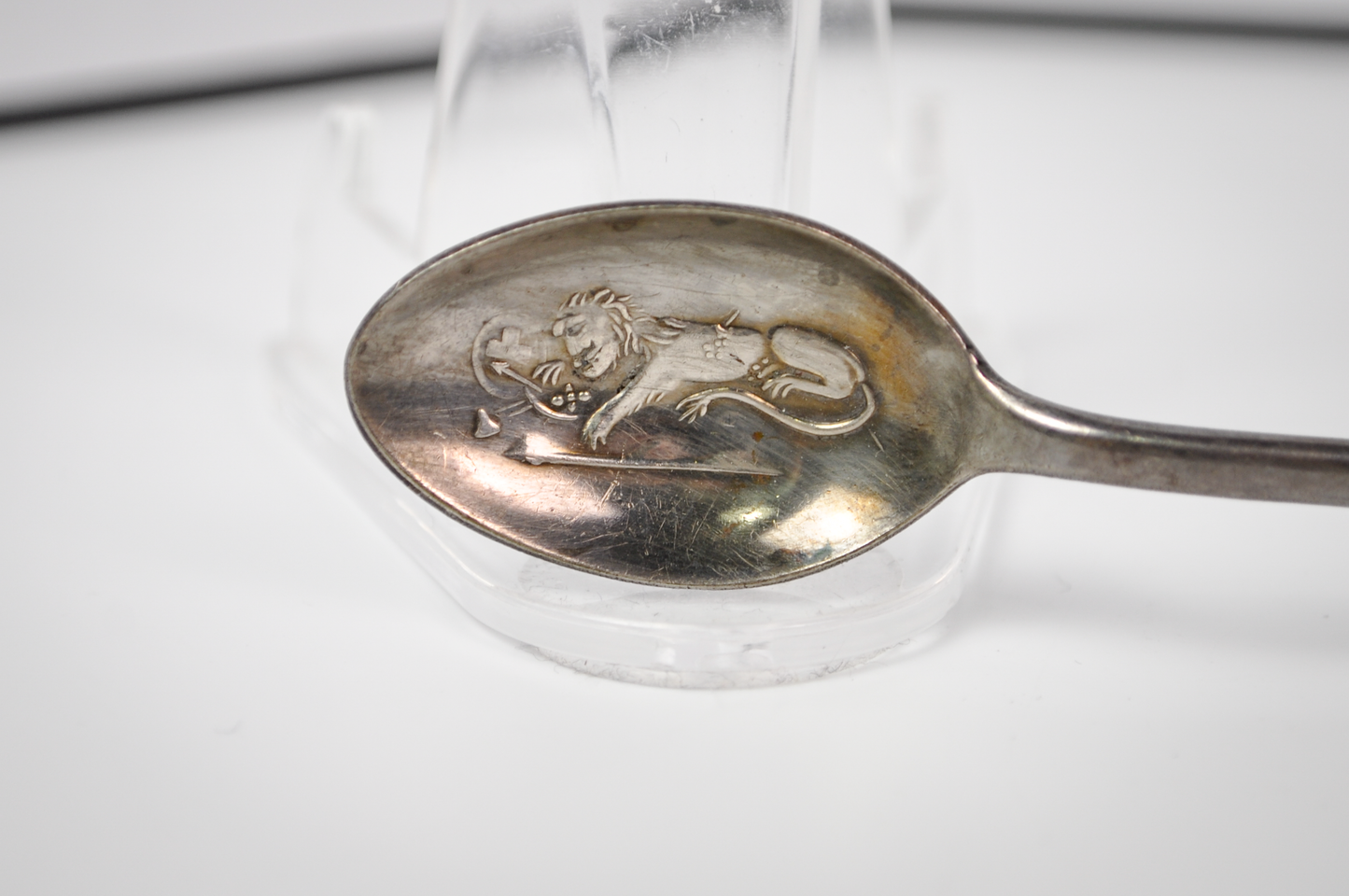 Vintage Set of 2 Lucerne Rolex Tea Spoons - Tested Silverplate - Rolex Bucherer - Slightly Different Designs