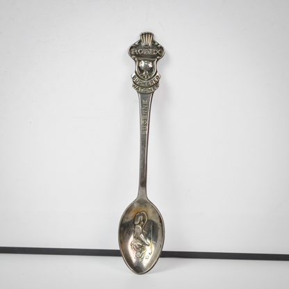 Vintage Set of 2 Lucerne Rolex Tea Spoons - Tested Silverplate - Rolex Bucherer - Slightly Different Designs