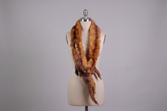 4 Mink Scarf/Shawl - Real Mink Fur - Taxidermized Mink Winter Wear