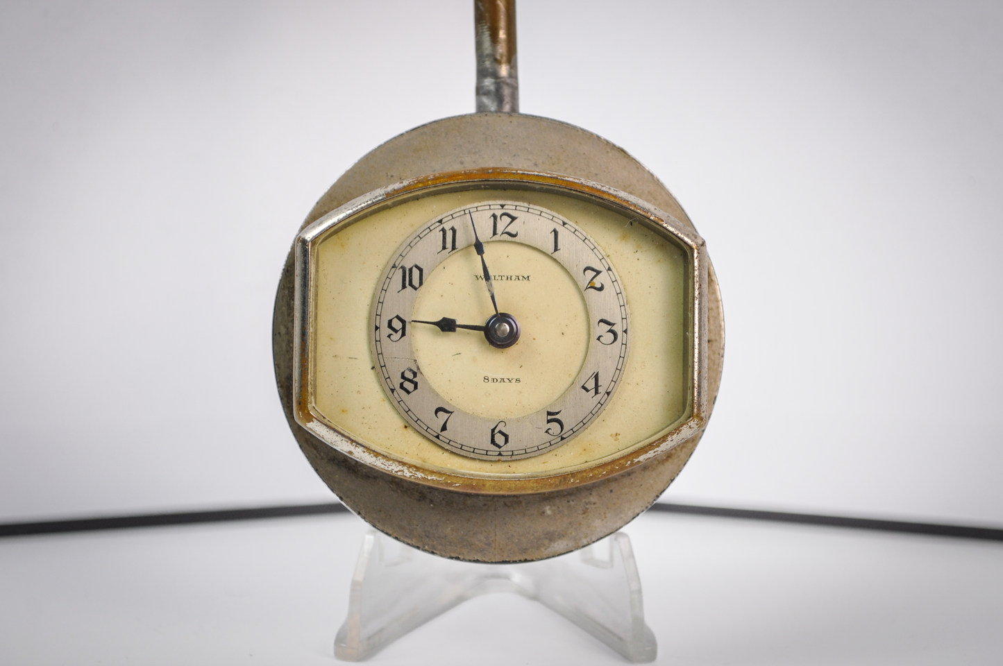 Set of 2 Waltham 8-Day Automobile Clocks - Antique Car Clocks - One Working One Not - For Repair/Parts