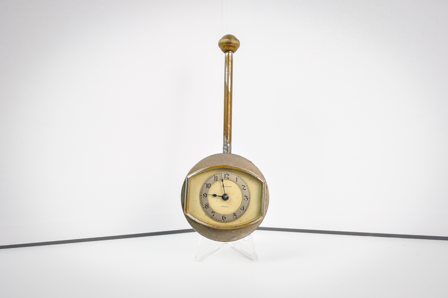 Set of 2 Waltham 8-Day Automobile Clocks - Antique Car Clocks - One Working One Not - For Repair/Parts