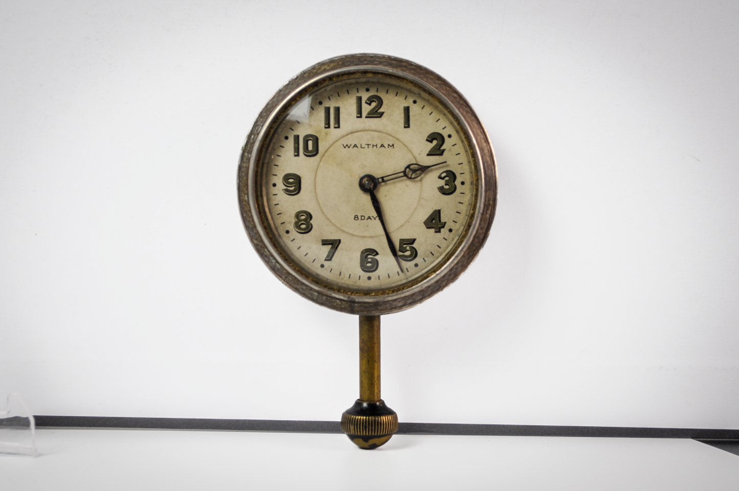Set of 2 Waltham 8-Day Automobile Clocks - Antique Car Clocks - One Working One Not - For Repair/Parts