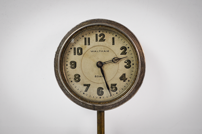 Set of 2 Waltham 8-Day Automobile Clocks - Antique Car Clocks - One Working One Not - For Repair/Parts