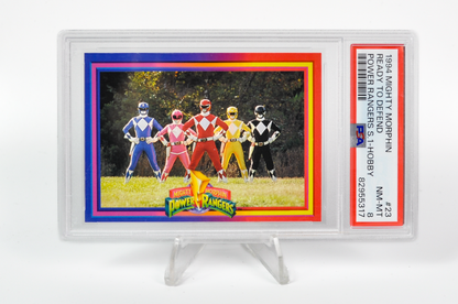 Ready To Defend #23 - 1994 Mighty Morphin Power Rangers Season 1 - PSA 8, Near Mint-Mint - PSA Graded Power Rangers Cards