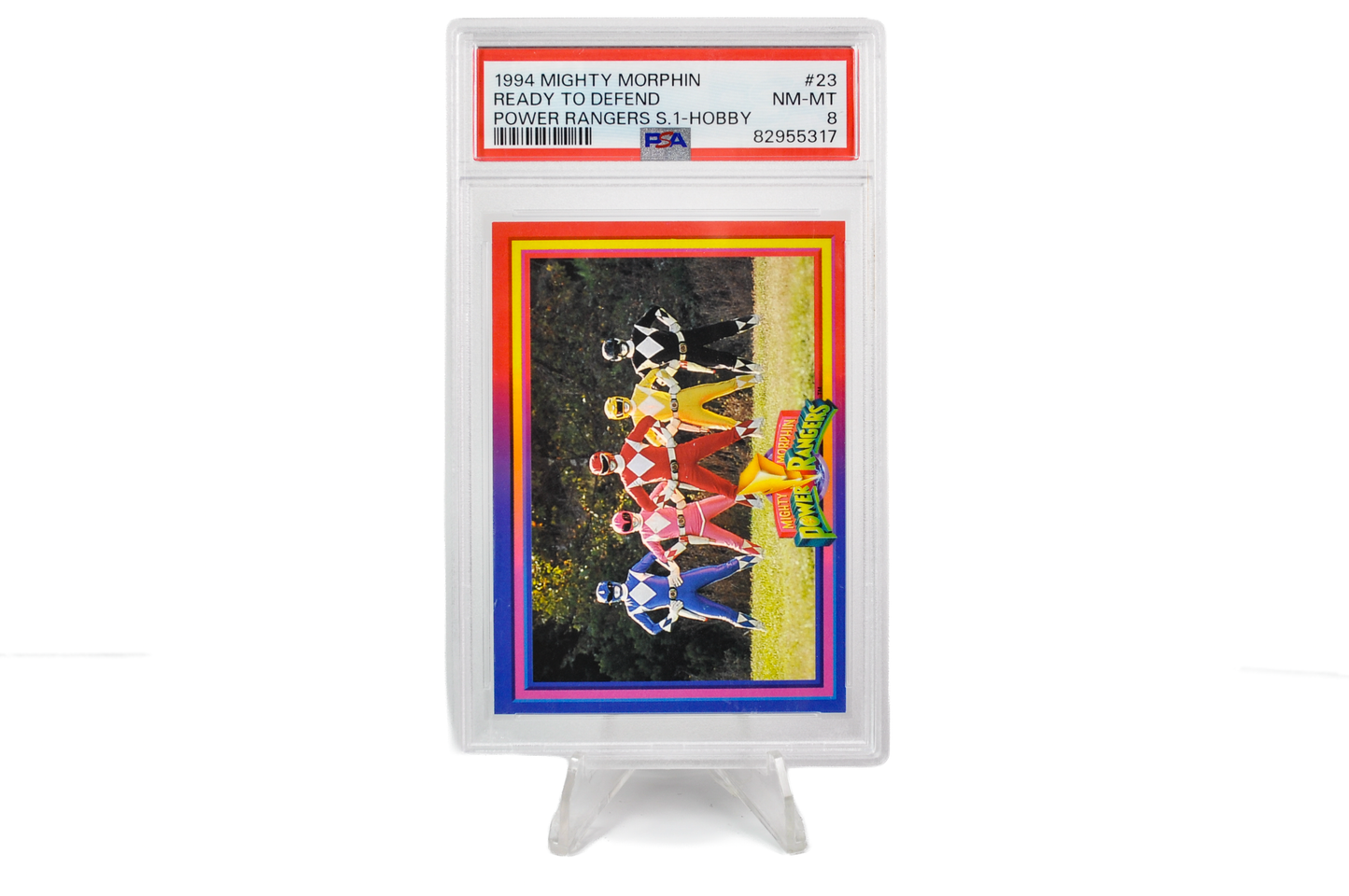 Ready To Defend #23 - 1994 Mighty Morphin Power Rangers Season 1 - PSA 8, Near Mint-Mint - PSA Graded Power Rangers Cards
