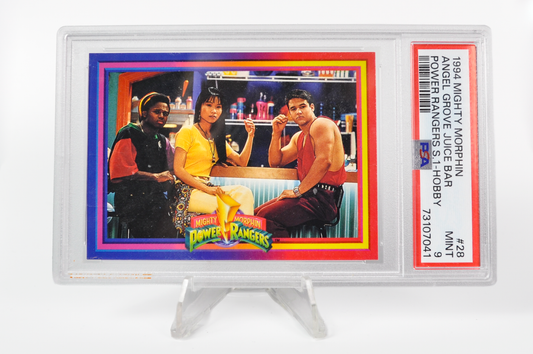 Angel Grove Juice Bar #28 - 1994 Mighty Morphin Power Rangers Season 1 - PSA 9, Mint - PSA Graded Power Rangers Cards