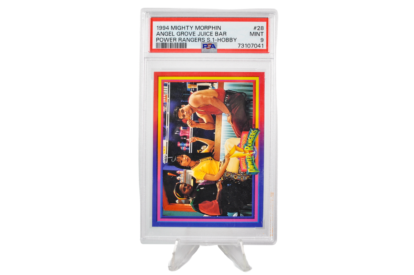 Angel Grove Juice Bar #28 - 1994 Mighty Morphin Power Rangers Season 1 - PSA 9, Mint - PSA Graded Power Rangers Cards