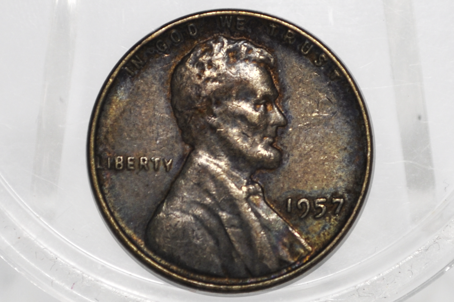 1957 Wheat Penny Weird Color - 1957 US Cent - 1957 Wheat Back Lincoln Penny